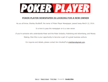 Tablet Screenshot of pokerplayernewspaper.com